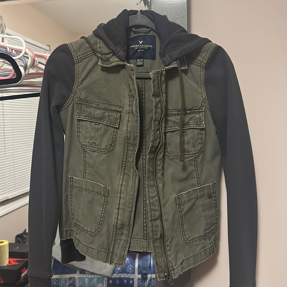 American eagle military hooded jacket
